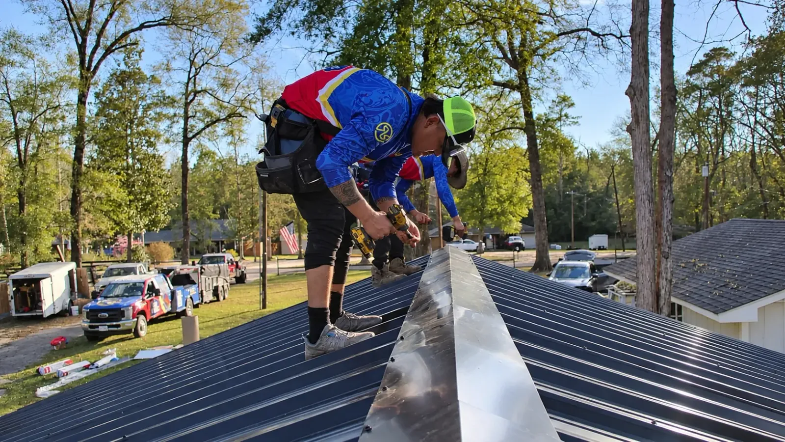 Storm damage roof repair