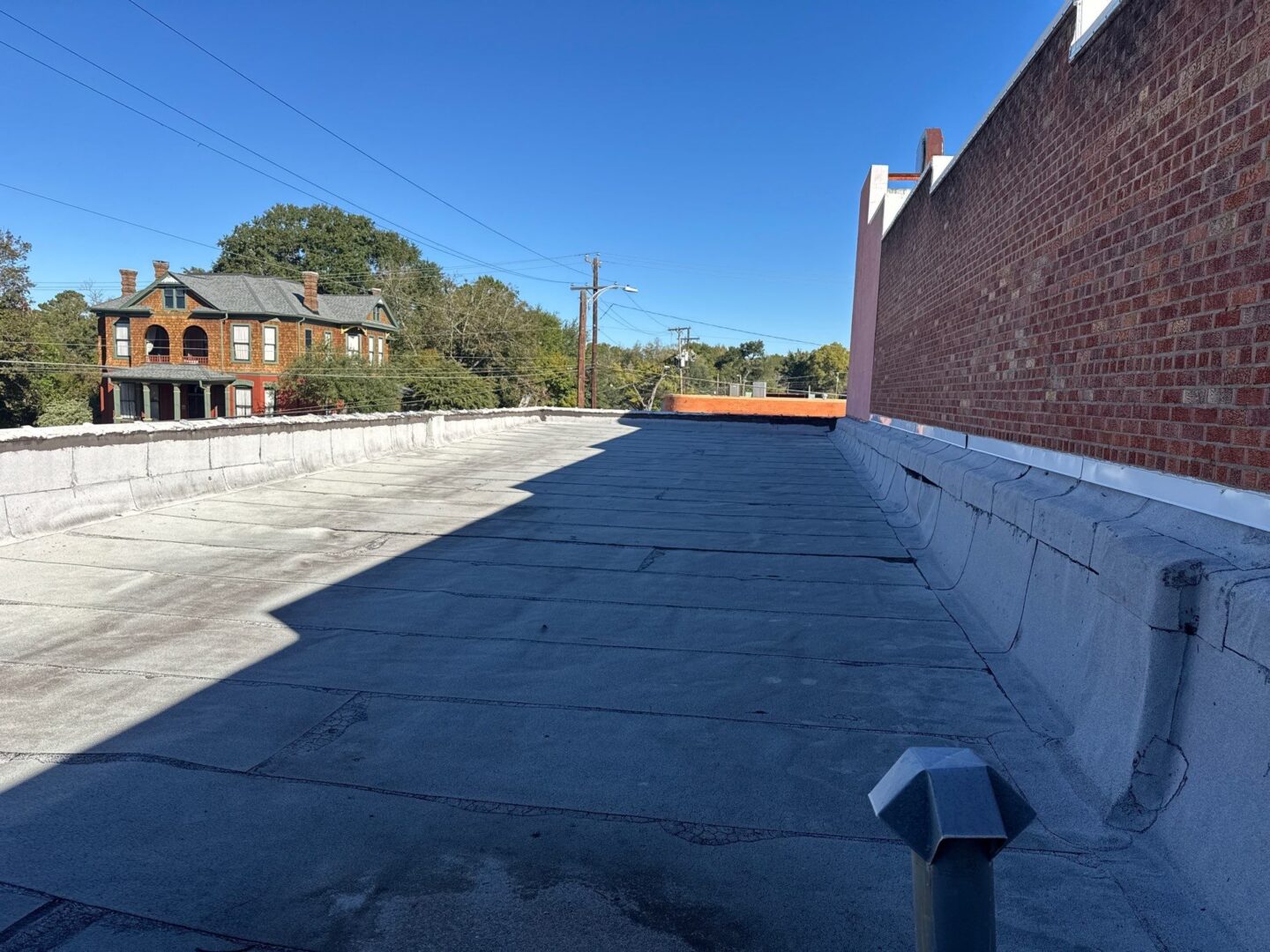 Before we started a new commercial roof in Lufkin Texas