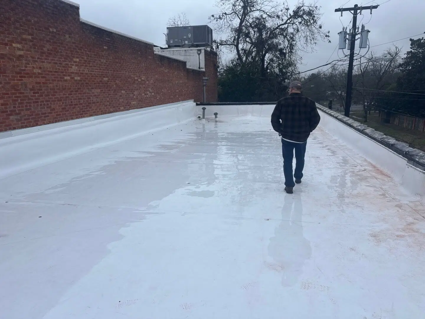 Commercial roofing inspection in Lufkin Texas
